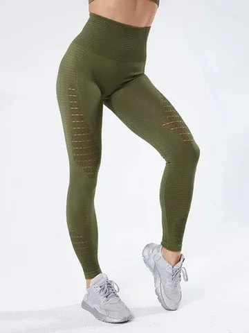 pornhint Pornhint Women Hollow Leggings Push Up Fitness Leggings High Waist Workout Legging For Women Casual Jeggings Seamless 4Color