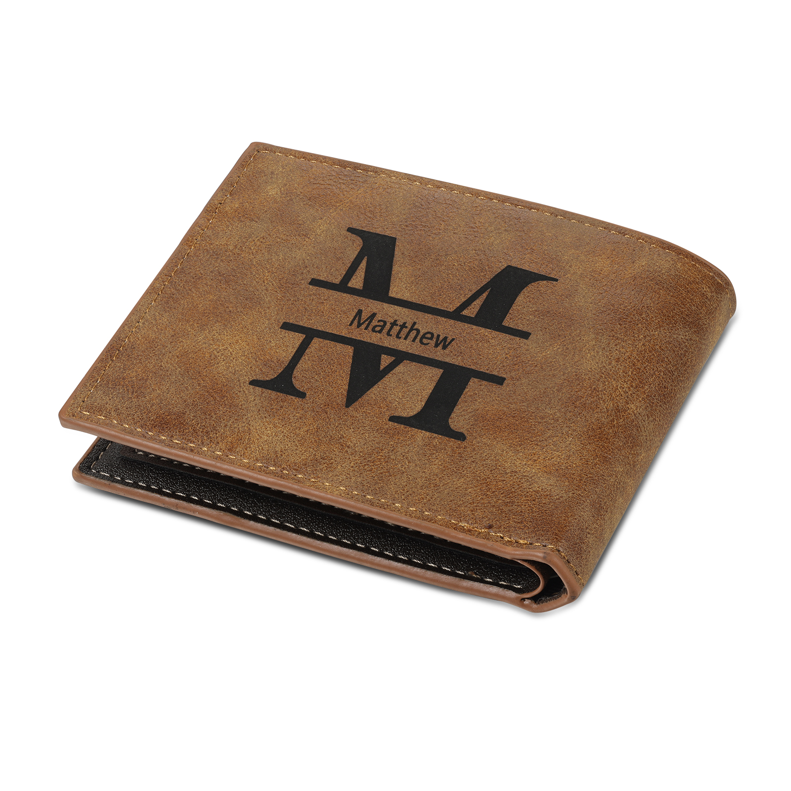 Portefeuille Classique 1 Prénom et Lettre Personnalisés avec Photo Porte-Monnaie Carte