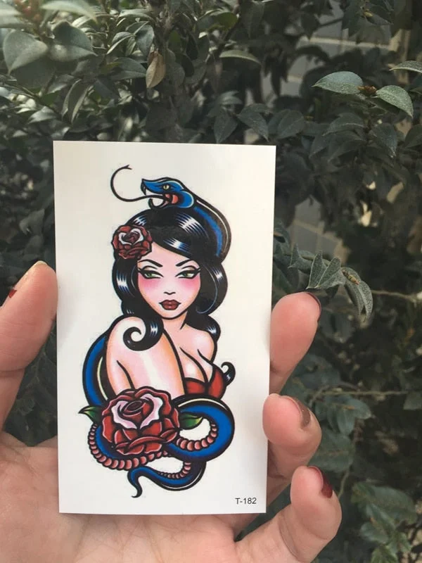Waterproof Temporary Tattoo lovely Anime tatto stickers flash tatoo fake tattoos for girl women lady kid