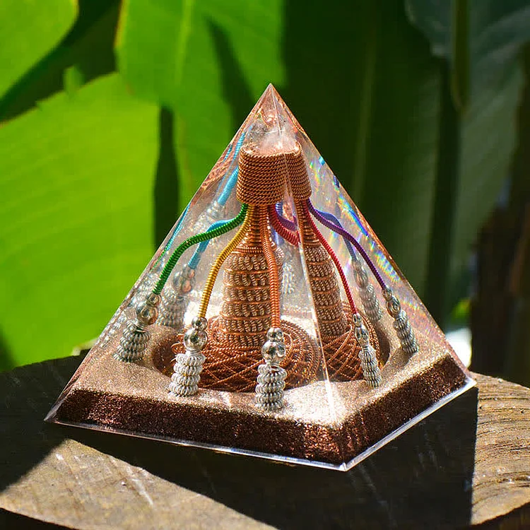 Olivenorma 7 Color Copper Wire Energy Generator Orgone Pyramid