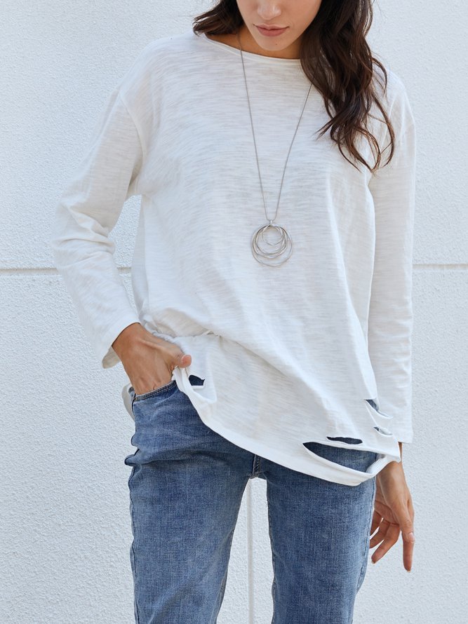 White Long Sleeve Shirts & Tops