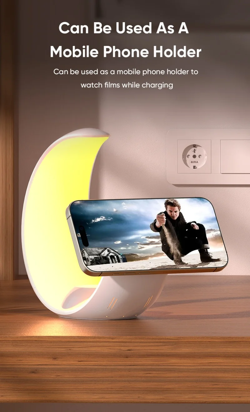 Small moon lamp magnetic 4 in 1 wireless charger