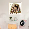 Hamster In Tree Hole-14CT Stamped Cross Stitch 50*50cm/19.69*19.69in tapestrymarket