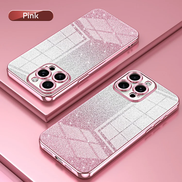 Electroplated Gradient Glitter Phone Case For iPhone