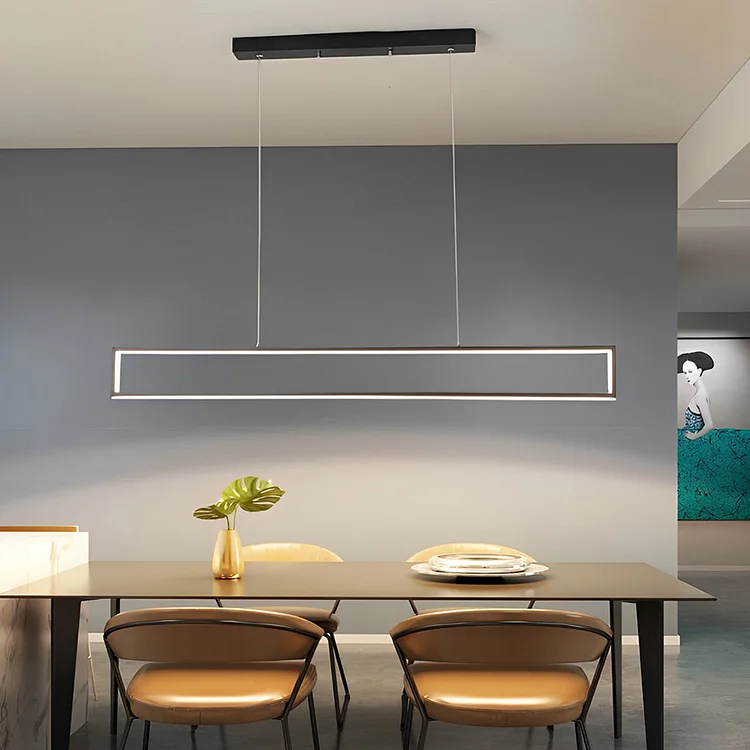 Creative Rectangular Frame LED Modern Chandelier Hanging Ceiling Lamp - Appledas