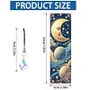 (US Local)4Pcs Special Shape Sun And Moon 5D DIY Diamond Painting Bookmark for Beginners