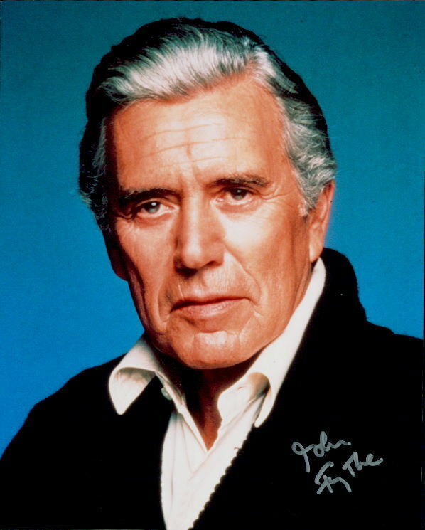 John Forsythe (Dynasty) signed 8x10 Photo Poster painting