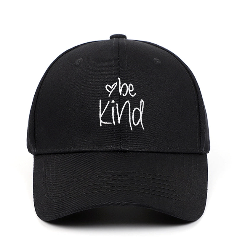 Hat Men's Cap Be Kind Embroidered Casual Trendy Brand Hip-Hop Women's Black Summer Baseball Cap Trendy