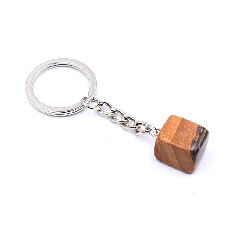 Fashion Irregular Natural Stone Keychain 1 Piece