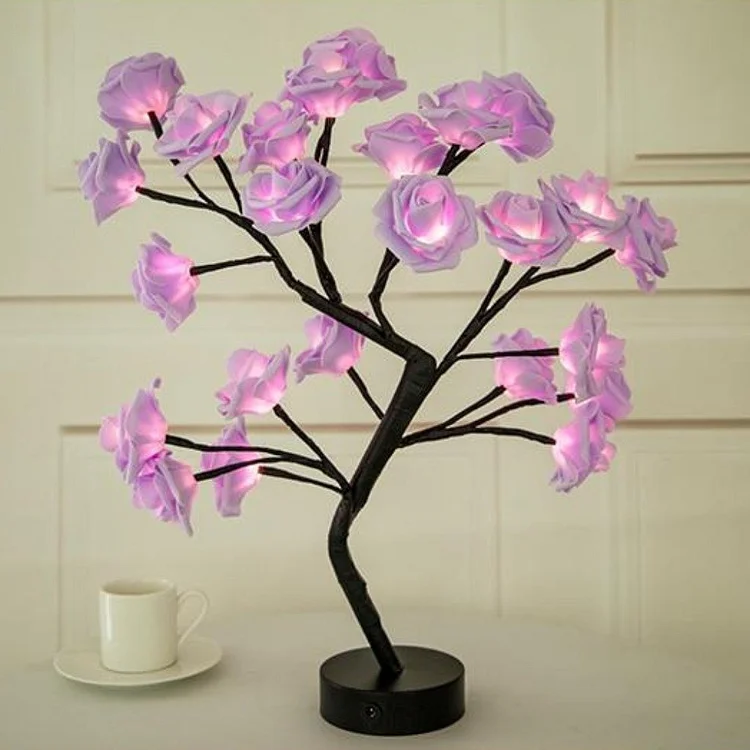 LED Rose Tree Table Lamp | Sparkly Trees
