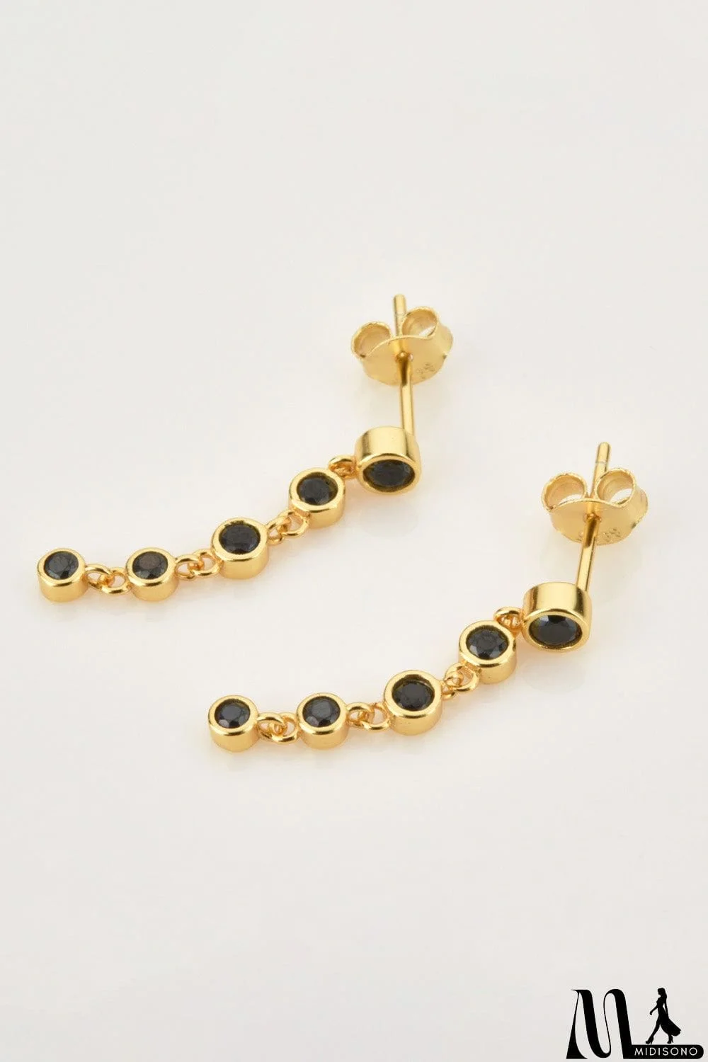 MidiSono - Inlaid Zircon 925 Sterling Silver Earrings