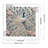 (US Local)White Peacock-Crystal Rhinestone Diamond Painting