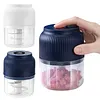 Electric Garlic Chopper 300ML Portable Cordless Mini Food Processor Rechargeable Vegetable Chopper Blender for Nuts Chili Onion Minced Meat and Spices