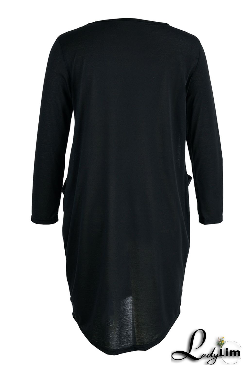 Black Casual Print Patchwork O Neck Long Sleeve Dresses