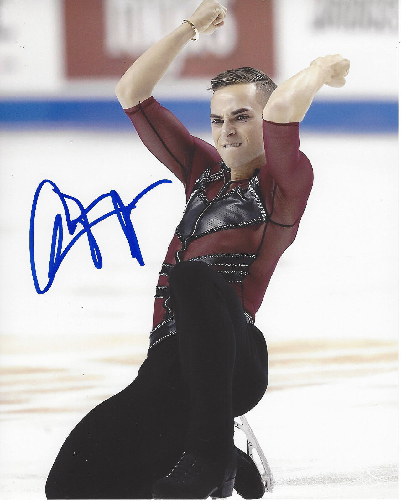 ADAM RIPPON SIGNED 8X10 Photo Poster painting M w/COA 2018 OLYMPICS USA FIGURE SKATING PROOF