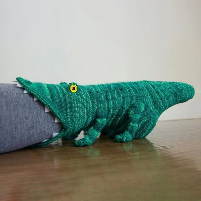 Knit Crocodile Socks