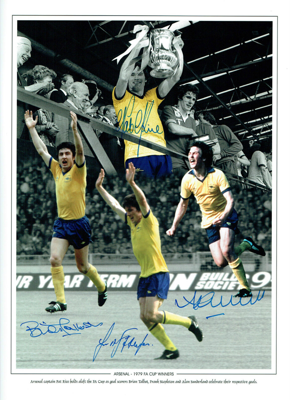 ARSENAL FA CUP 1979 Winners Multi Signed Autograph 16x12 Montage Photo Poster painting AFTAL COA