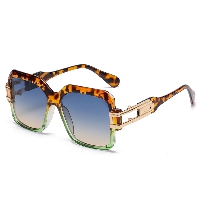 Retro Color Block Pc Square Full Frame Women's Sunglasses