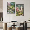 2Pcs/set Diamond Painting-5D Full Round Drill Country House(70*40 CM)