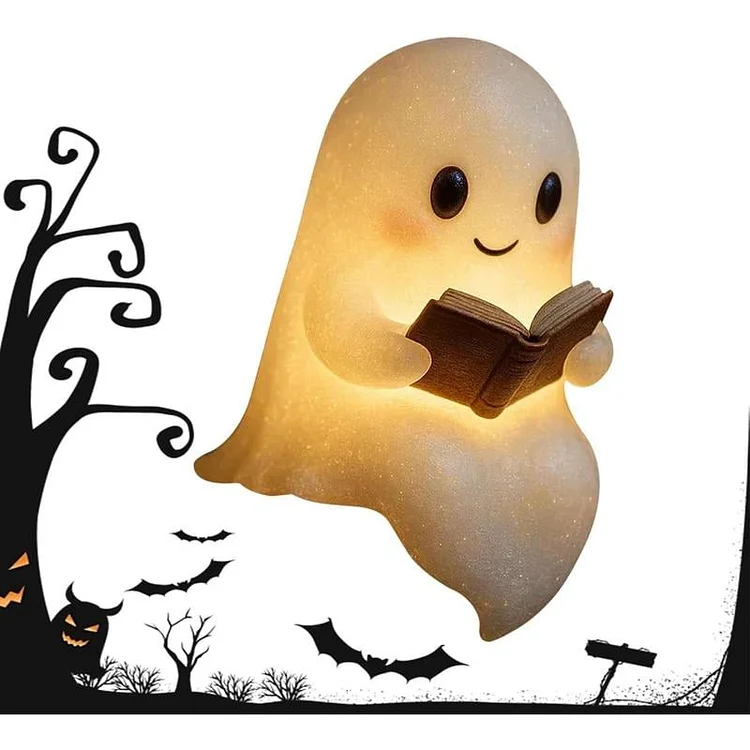 🏆Hot Sale 👻Cute Ghost Reading Book Lamp✨ 