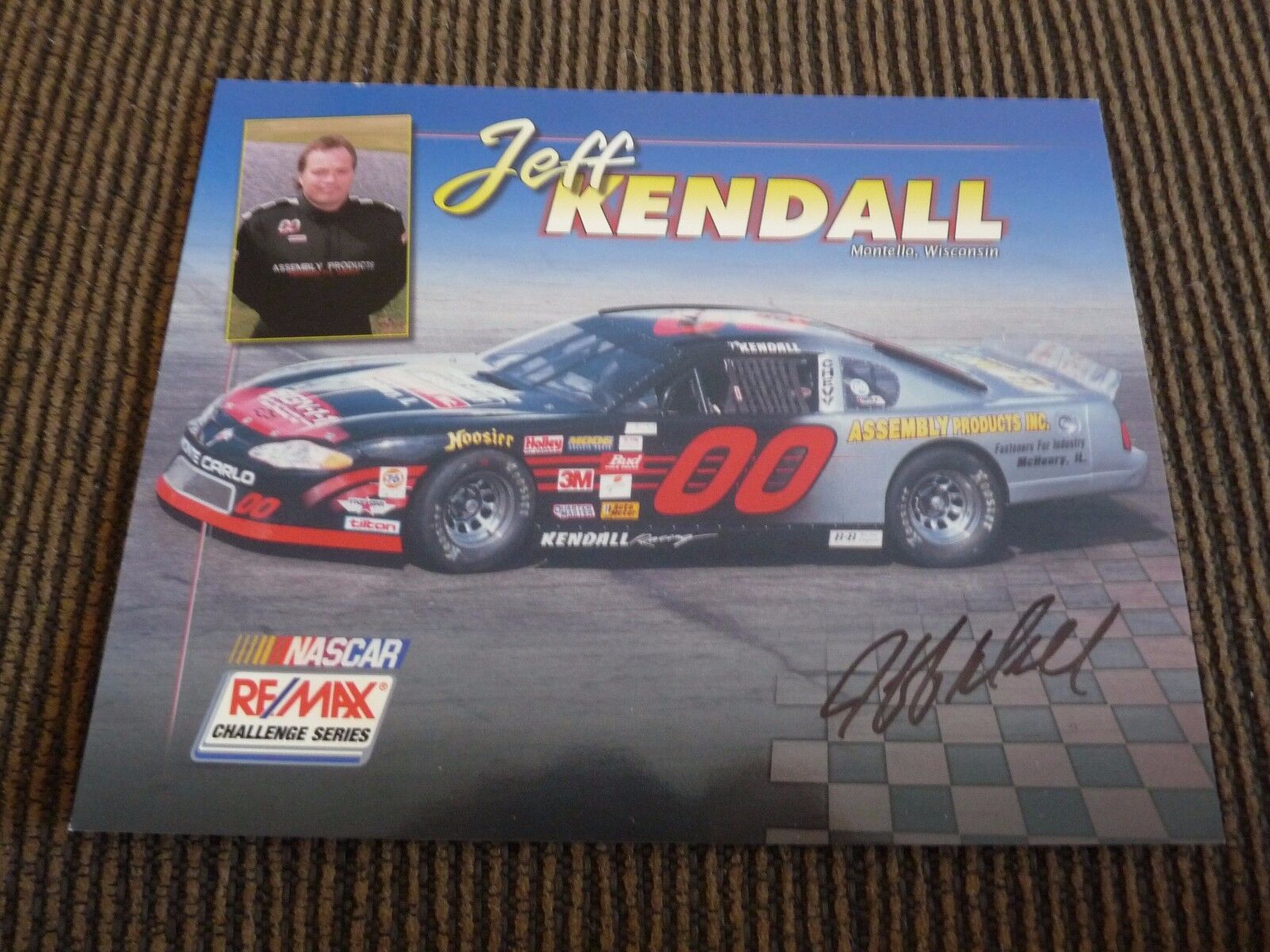 Jeff Kendall Signed Autographed Nascar 8 x 10