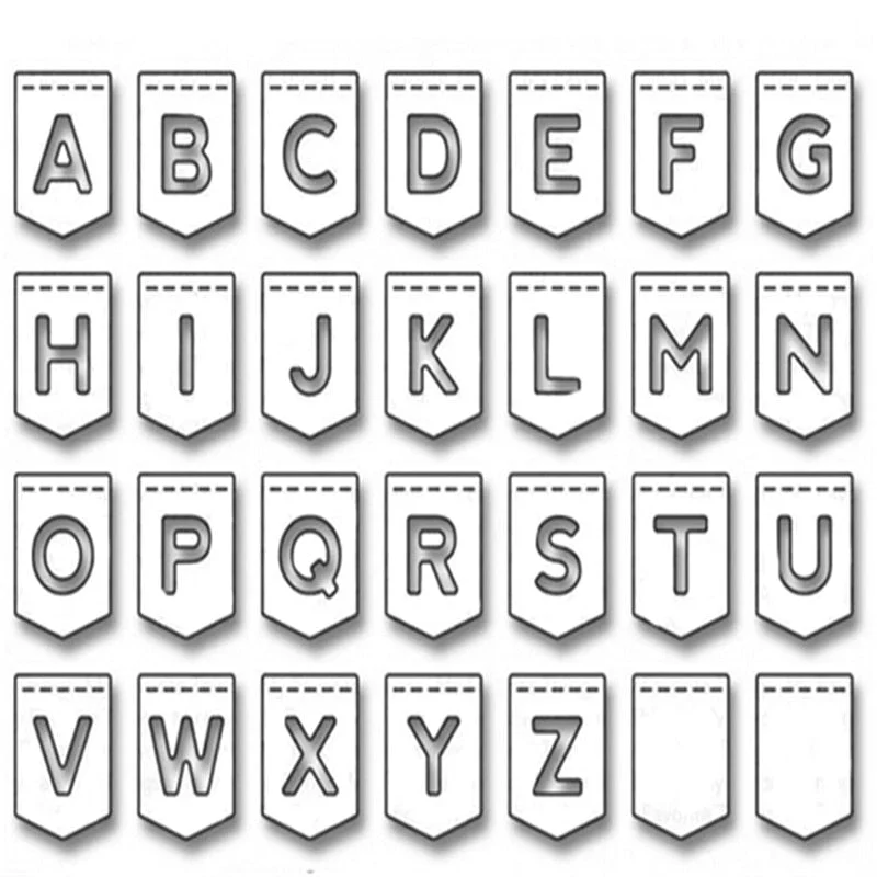 Letter Metal Cutting Dies English Alphabet Frame Stencil Scrapbooking Paper Cards making Embossing