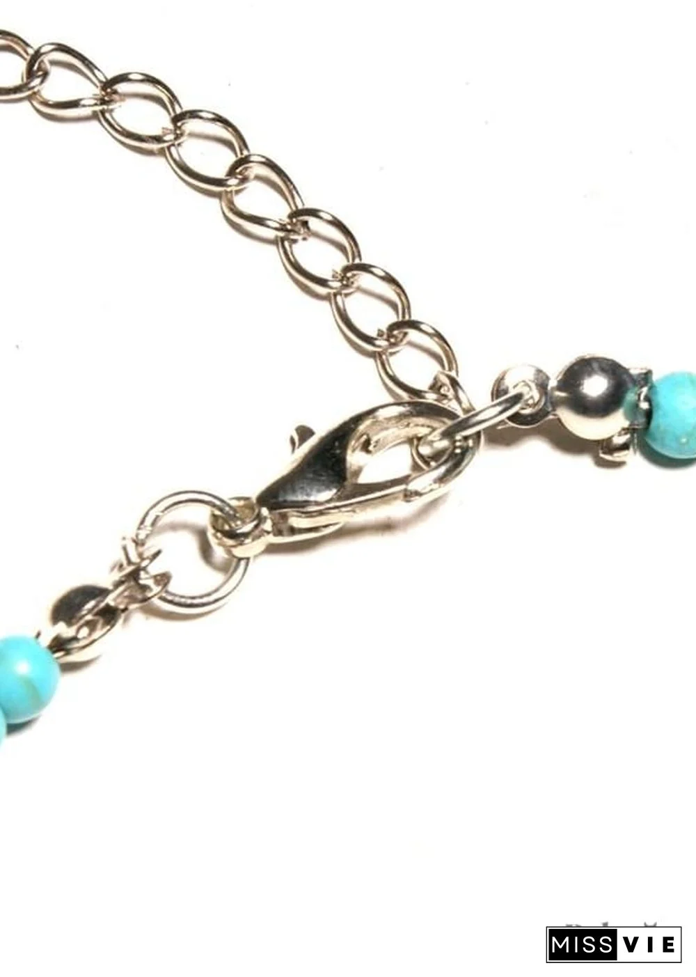 Boho Necklace, Hippie Blue Shell & Starfish