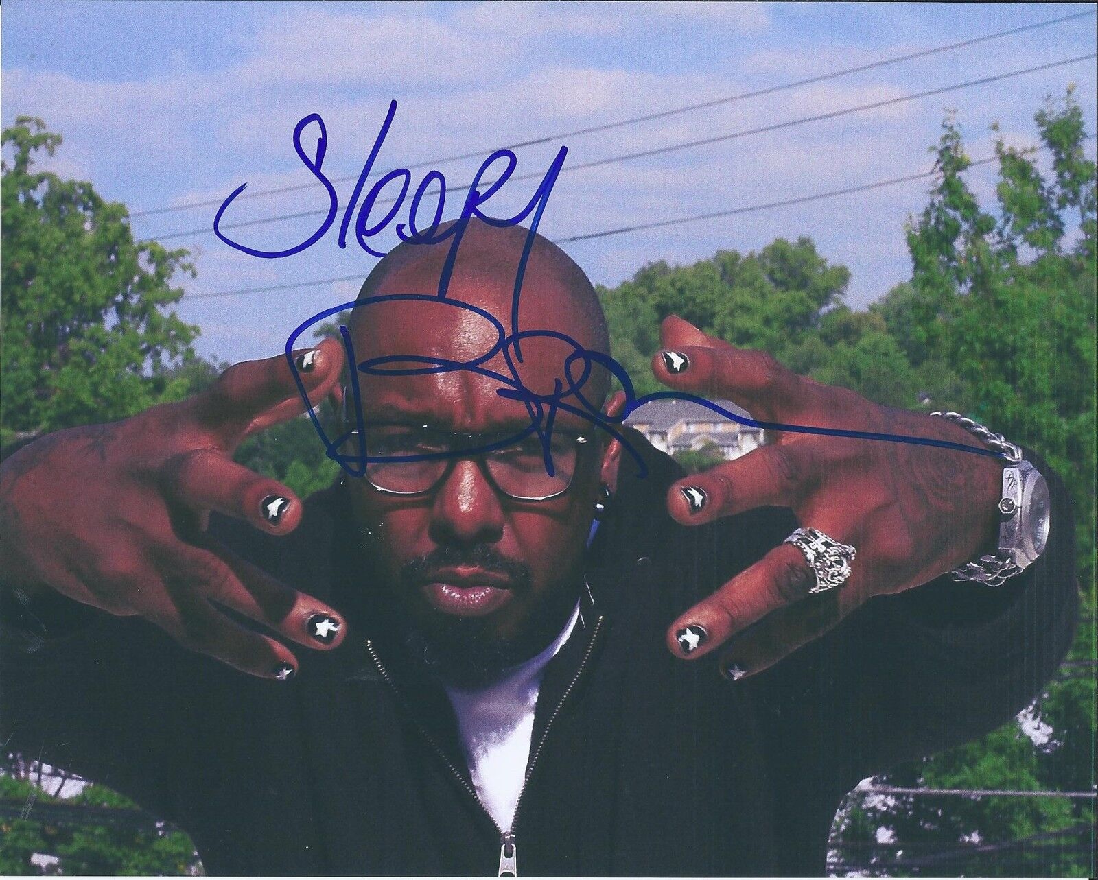 SLEEPY BROWN SIGNED AUTOGRAPHED 8X10 Photo Poster painting ORGANIZED NOIZE RAPPER