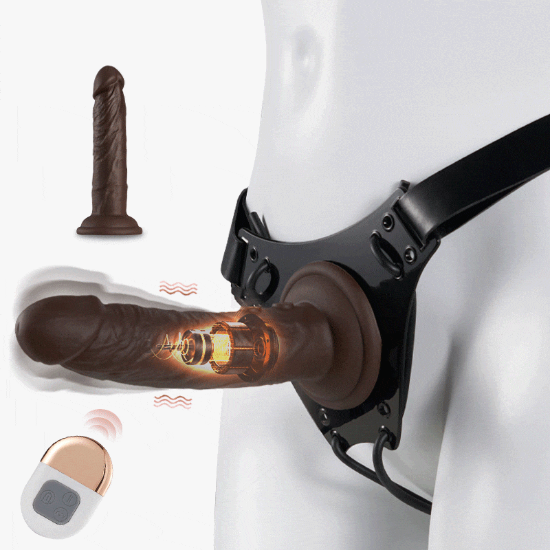 Colin 6.2 Inch 4 Vibrating 3 Frequencies Strap-on Dildo