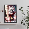 Diamond Painting-DIY Full Round Drill Cat in a Sock(40x60cm)