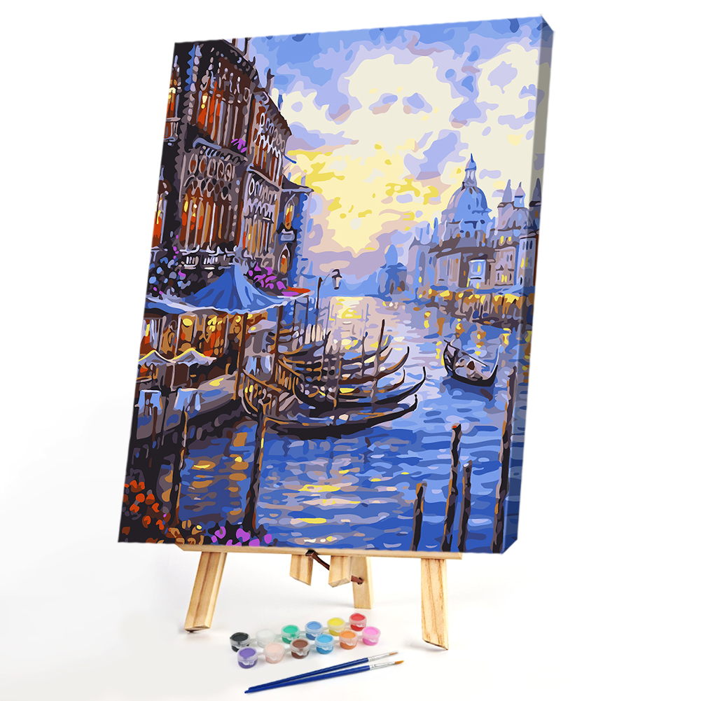 

40*50CM Paint By Numbers-Gondola River, 501 Original