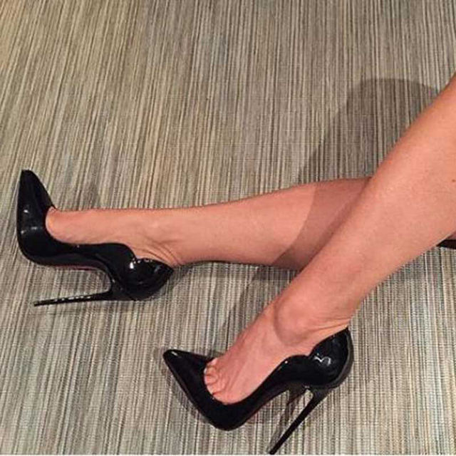 Pink Curl Upper Women Patent Pointed Toe Stiletto High Heels Ladies Party Dress Shoes Club Dance Pumps