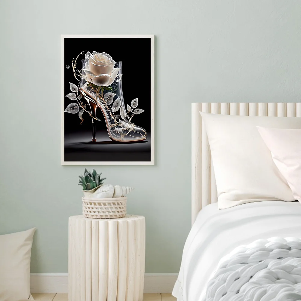 Diamond Painting - Full Round Drill - Flwoer High Heels(30*40cm)