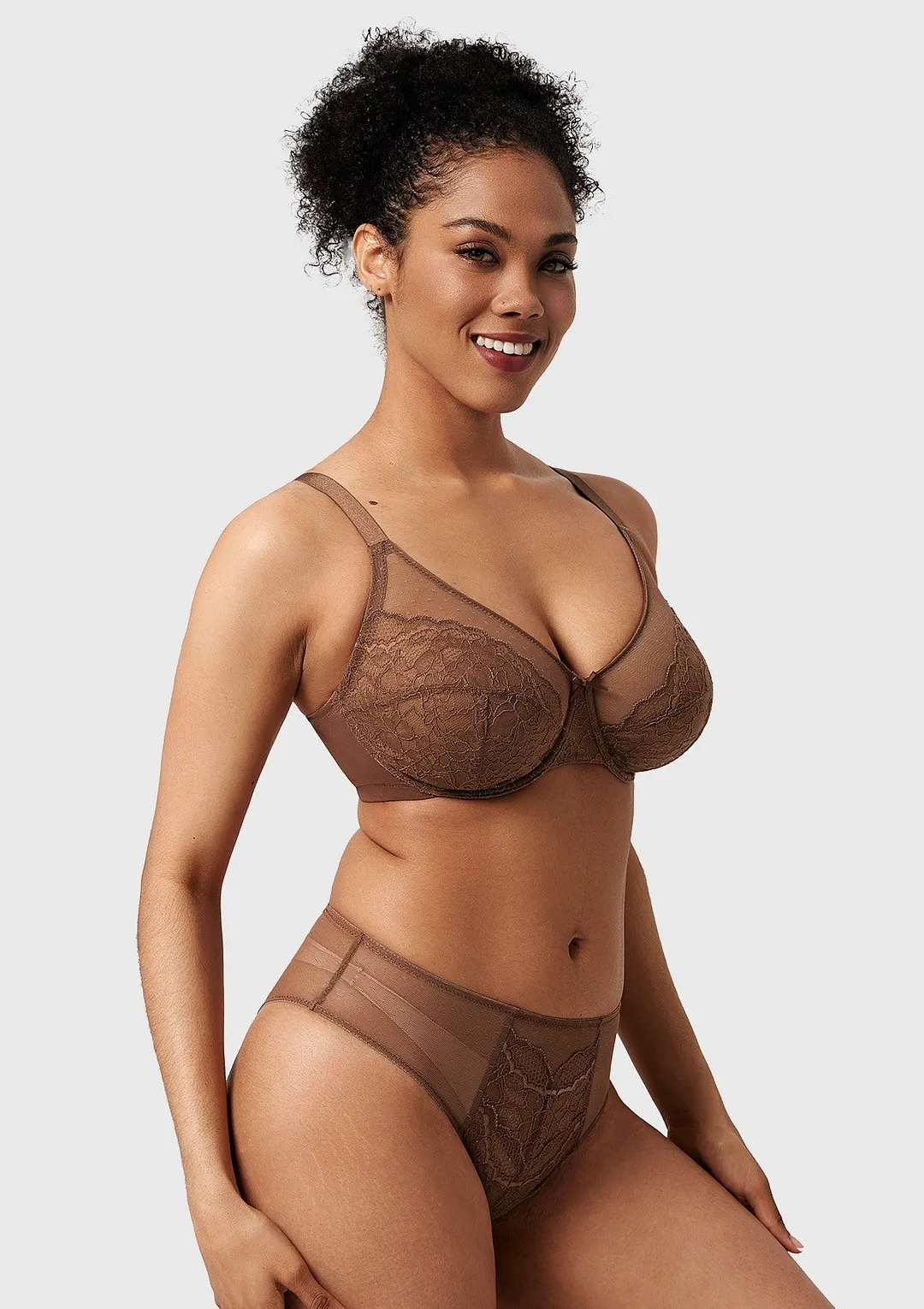 Enchante Pink Lace Underwire Bra