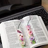 (US Local)3Pcs Special Shape Flowers Butterfly 5D DIY Diamond Painting Bookmark Craft Kit