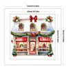 >SALE<Full Embroidery Cotton Thread 11CT Printed Christmas Shop Cross Stitch 50x50cm