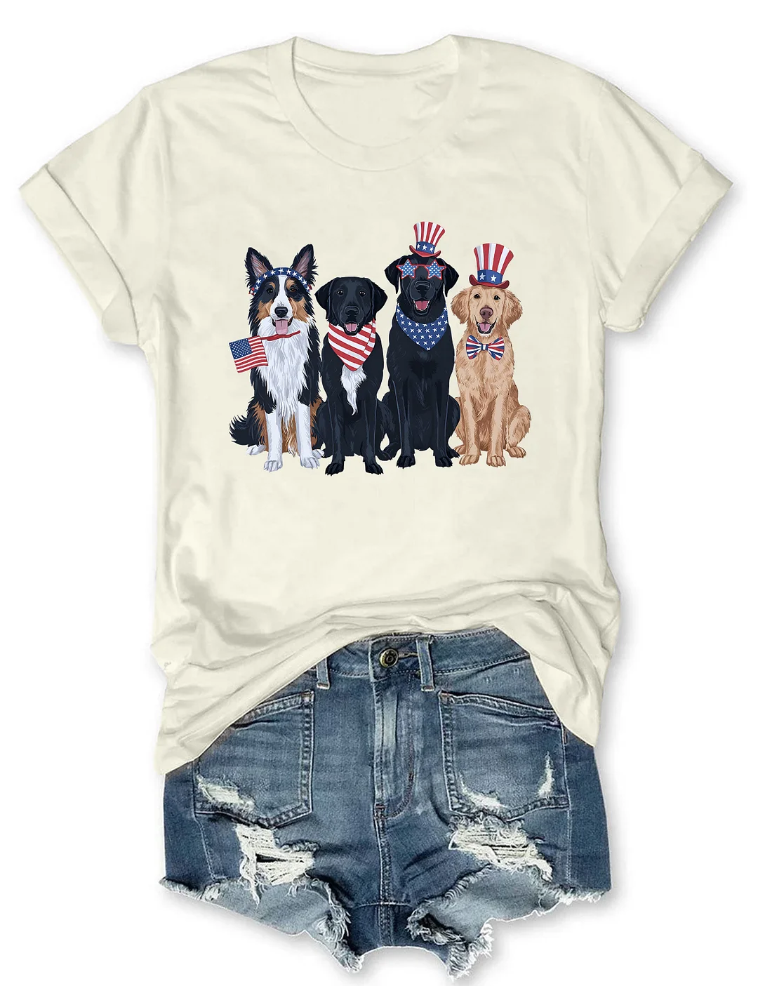 Golden Retriever 4th Of July T-shirt