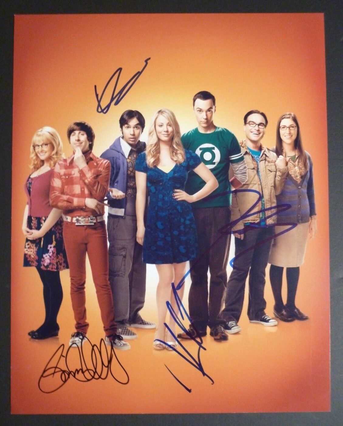 BIG BANG THEORY Cast(x4)Authentic Hand-Signed KALEY CUOCO