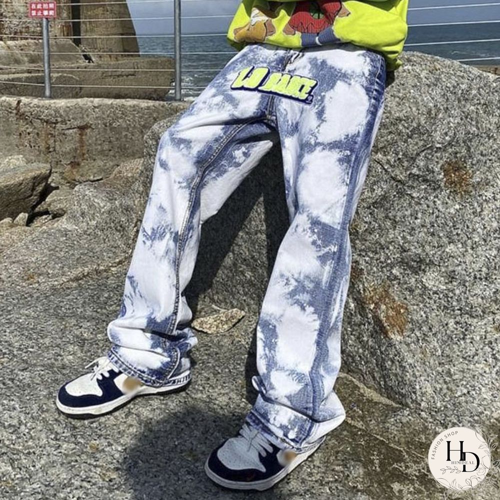 Unisex Hiphop Splash Ink Trousers