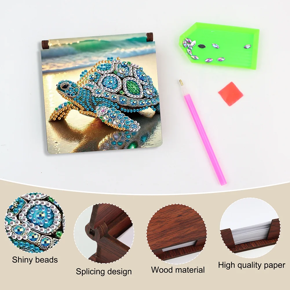 DIY Sea Turtle Diamond Painting Note Box Paper 160 Sheets of Paper for DIY Art Craft