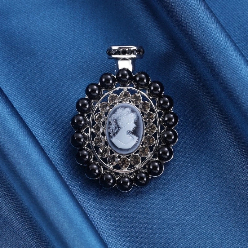 Retro Pin Portrait Alloy Plating Rhinestones Women’S Brooches