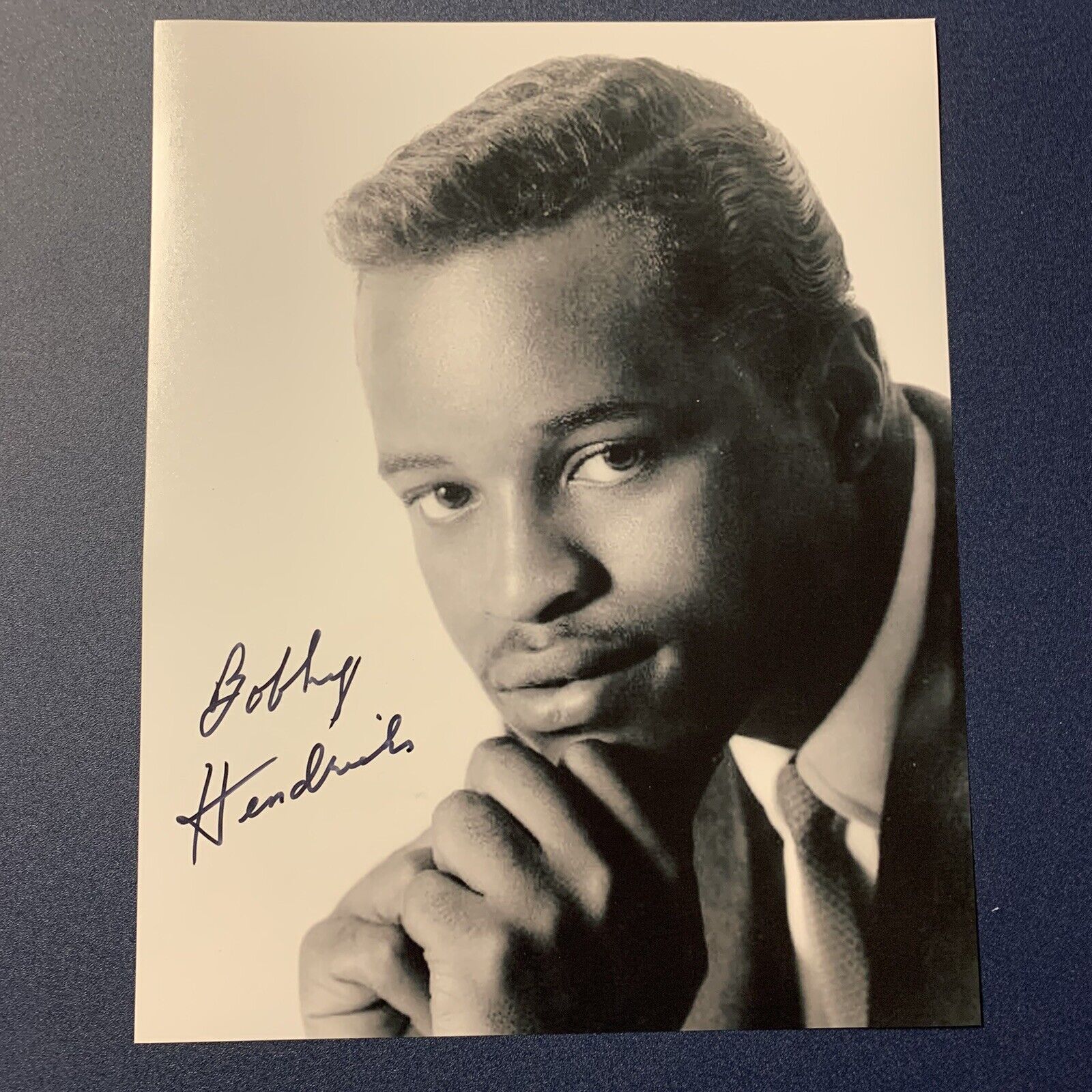 BOBBY HENDRICKS HAND SIGNED 8x10 Photo Poster painting AUTOGRAPHED THE DRIFTERS SINGER RARE COA