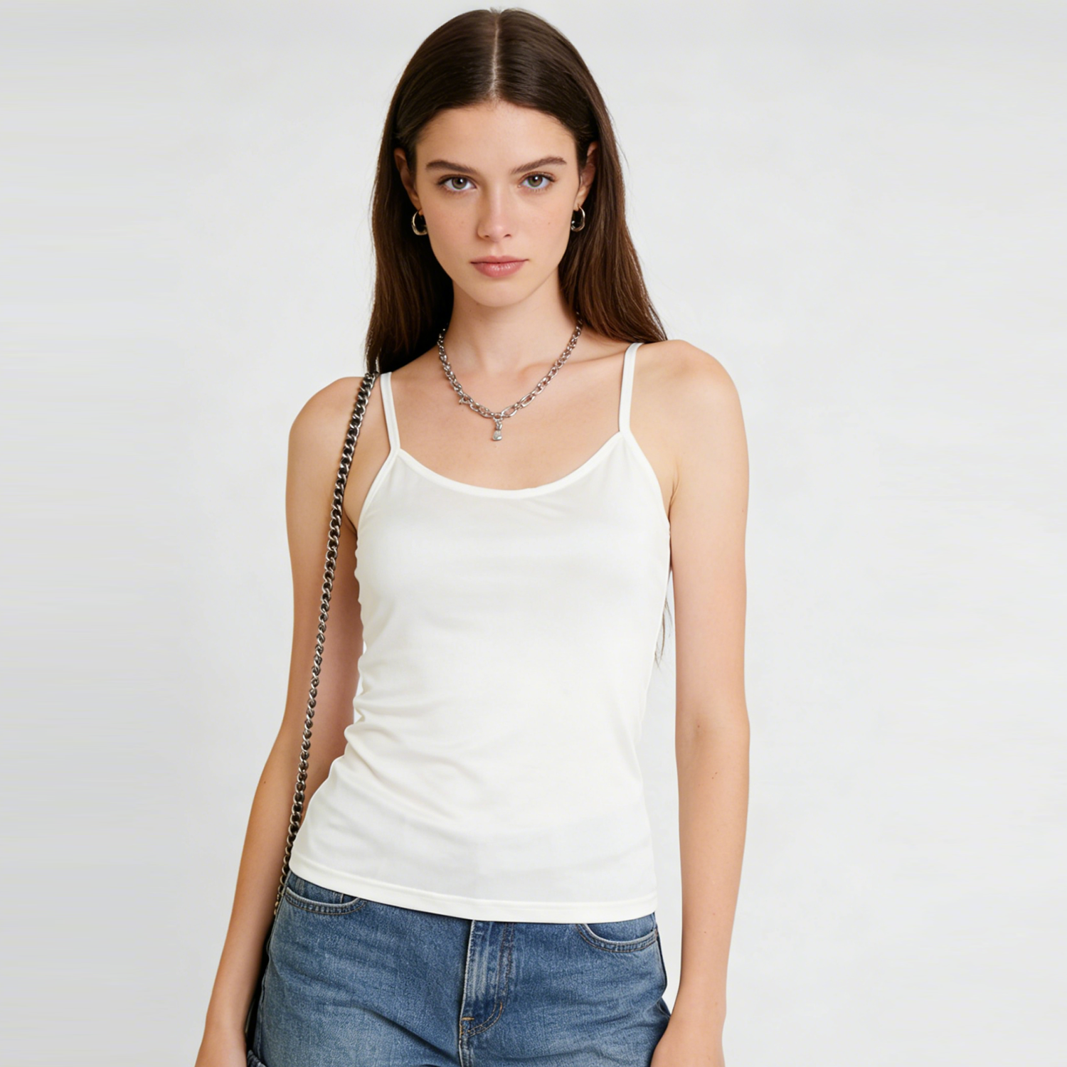 Silk Camisole Knitted Solid Top REAL SILK LIFE
