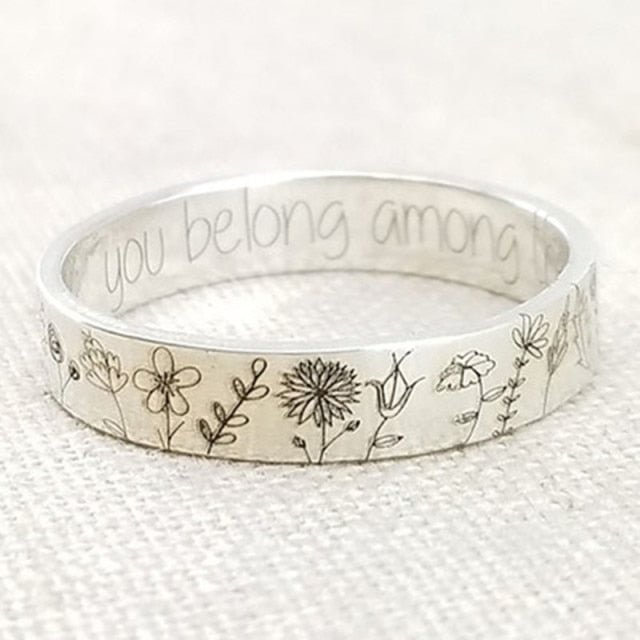 YOY-Women Simplicity Carved Dandelion Flower Ring