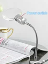 (US Only)Magnifying Glass Desk Lamp with Clamp for Diamond Painting Cross Stitches