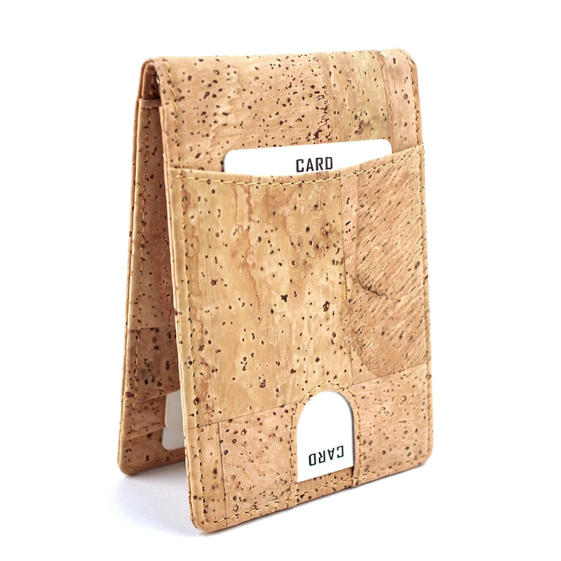 Men’s Solid Color Carbon Fiber Microfiber Flip Cover Card Holders