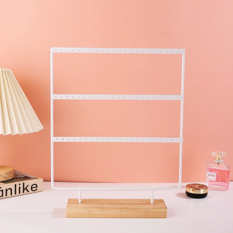 Hot Selling Jewelry Rack Earrings Display Stand Removable Wooden Bottom Earrings Jewelry Earrings Storage Rack