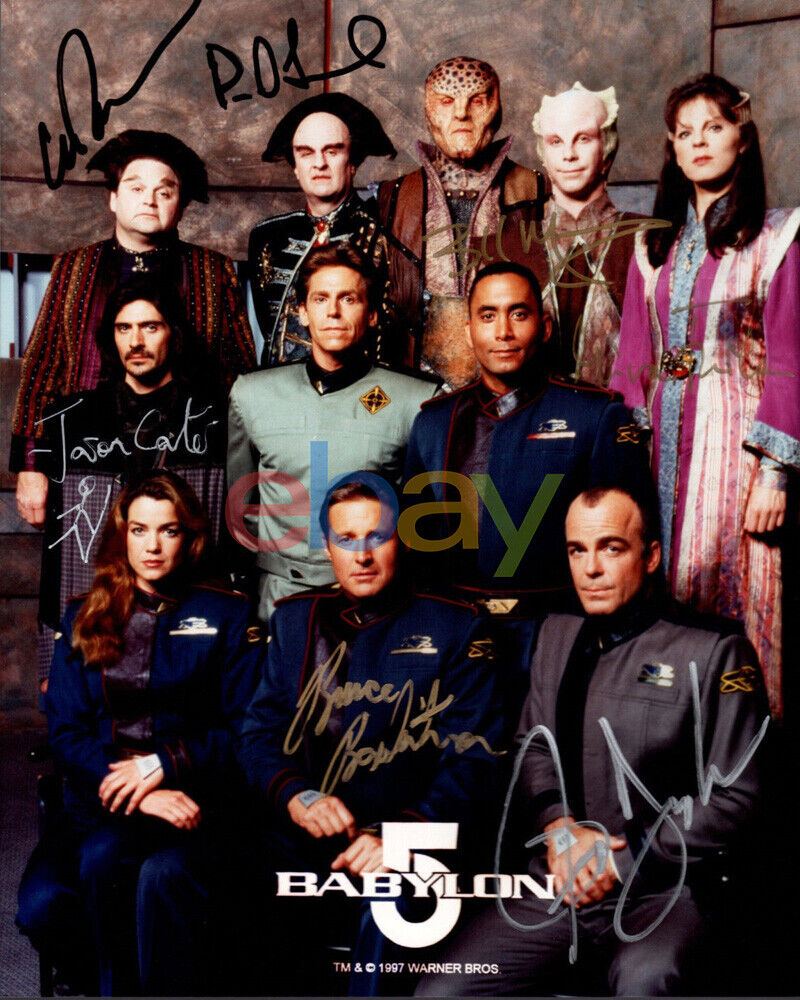 Babylon 5 Cast Signed 8x10 Autographed Photo Poster painting reprint