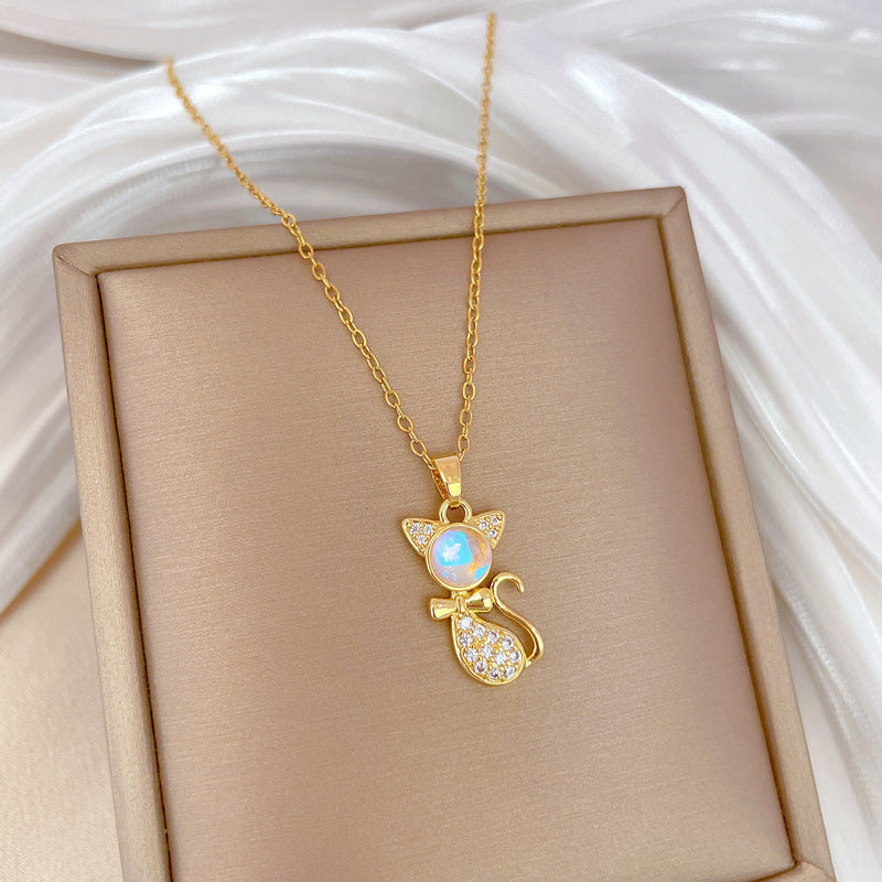 Moon Geometric Stainless Steel Stainless Steel Necklaces