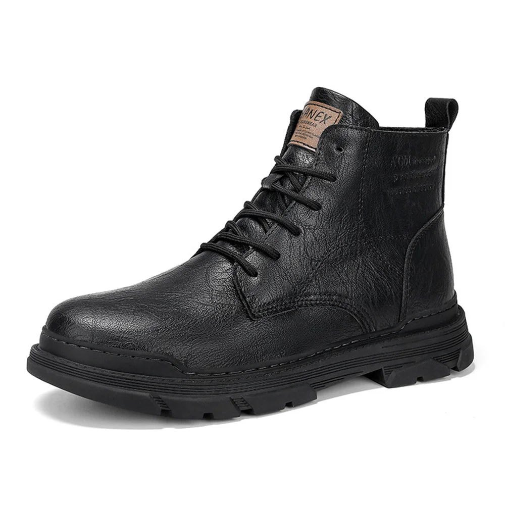 Smiledeer Outdoor casual retro high-top lace-up leather boots